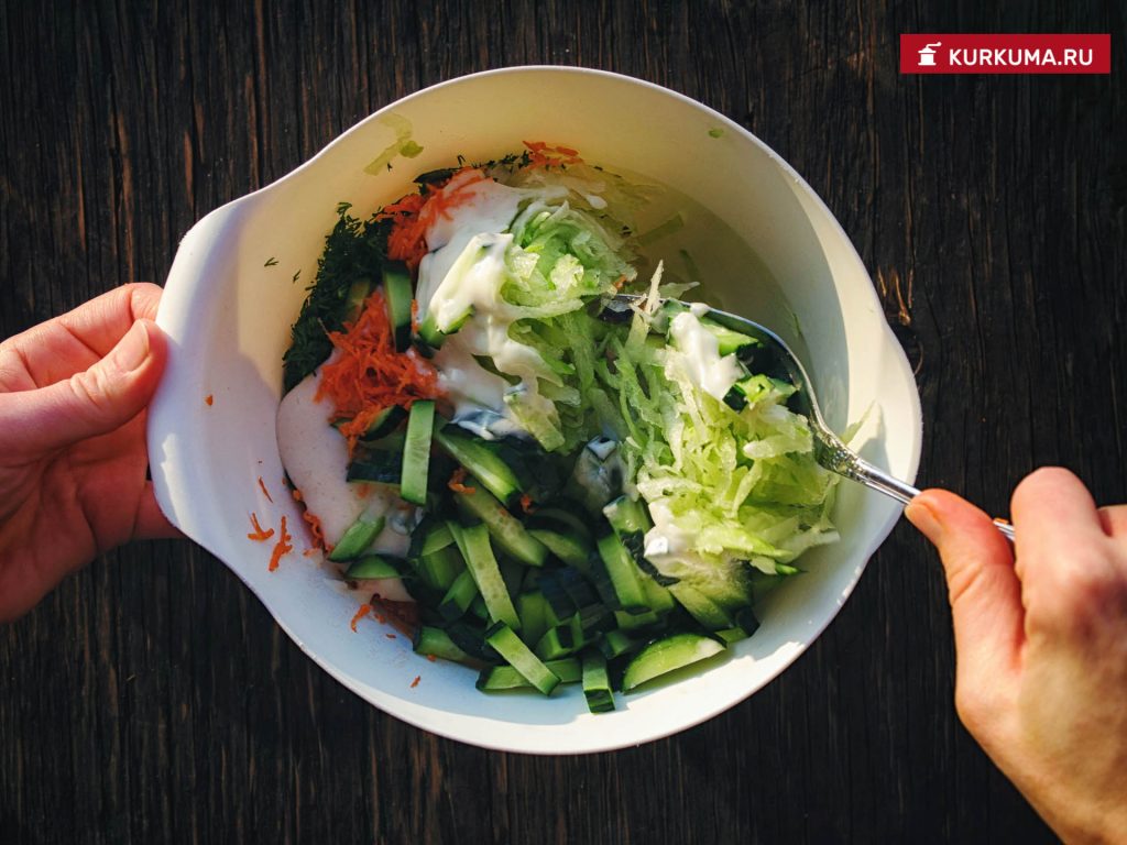 Салат из зеленой редьки - рецепт с фото